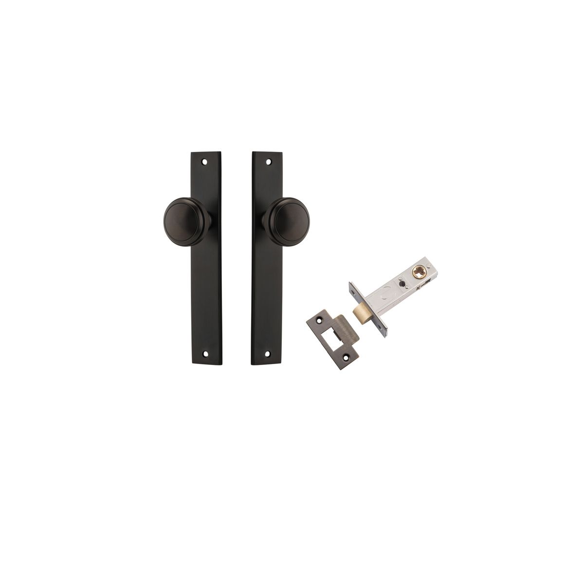 10820KPASS60 - Paddington Knob - Rectangular Backplate Passage Kit - Signature Brass - Passage