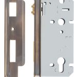 6041 - Rebated 85mm Euro Roller Mortice Locks - 60mm Backset - Signature Brass