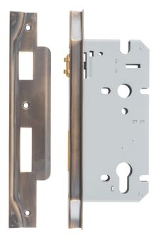 Rebated 85mm Euro Roller Mortice Locks - 60mm Backset