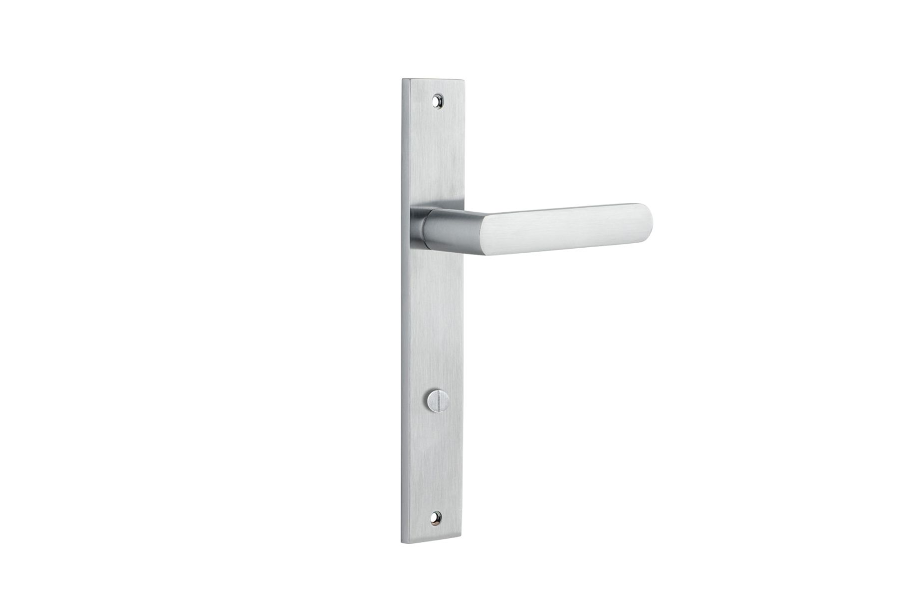 12360P85 - Osaka Lever - Rectangular Backplate - Brushed Chrome - Privacy