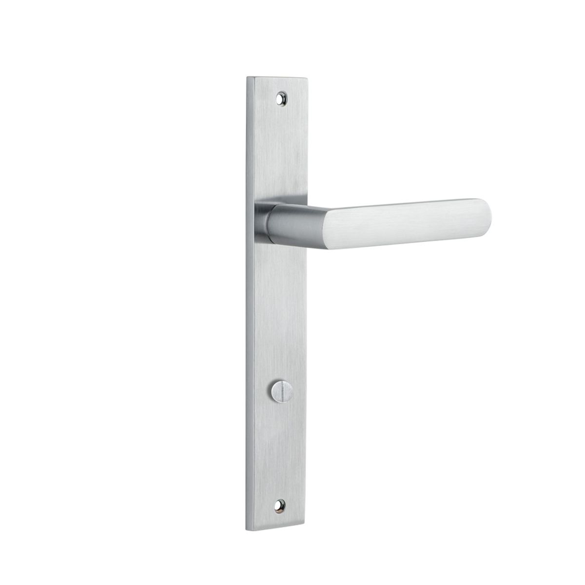 12360P85 - Osaka Lever - Rectangular Backplate - Brushed Chrome - Privacy