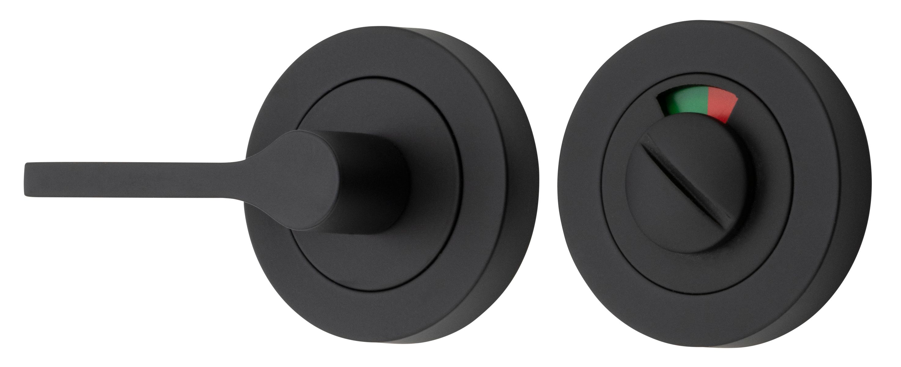 21712 - Accessibility Privacy Turn with Indicator - Round - Matt Black
