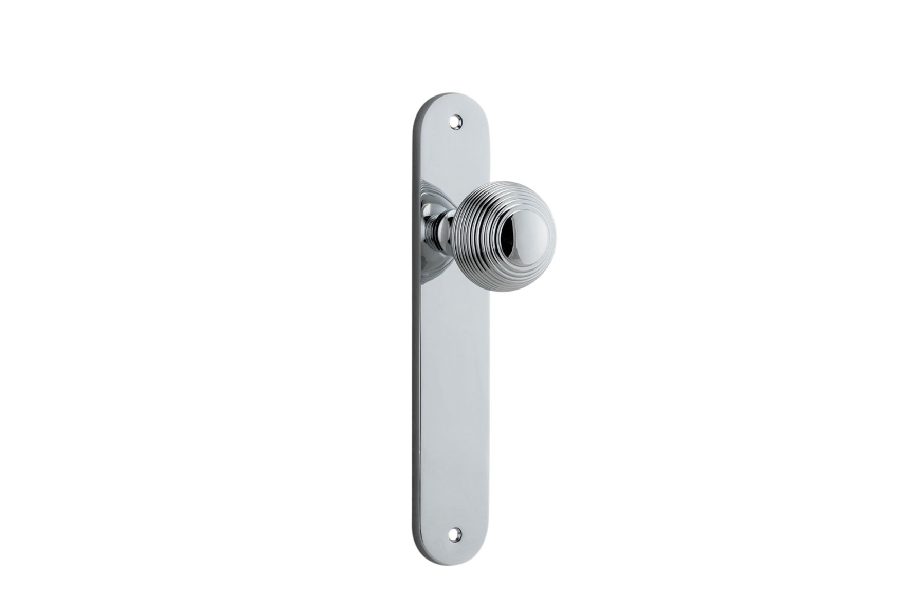 11836 - Guildford Knob - Oval Backplate - Polished Chrome - Passage