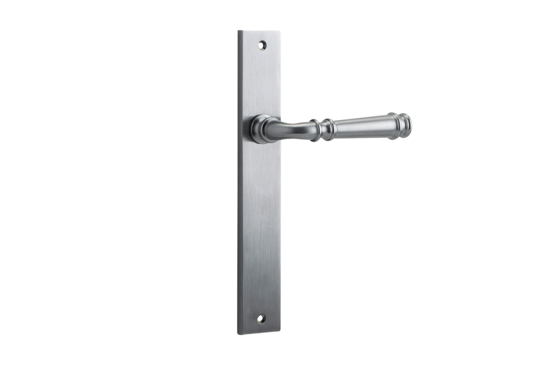 12206 - Verona Lever - Rectangular Backplate - Brushed Chrome - Passage