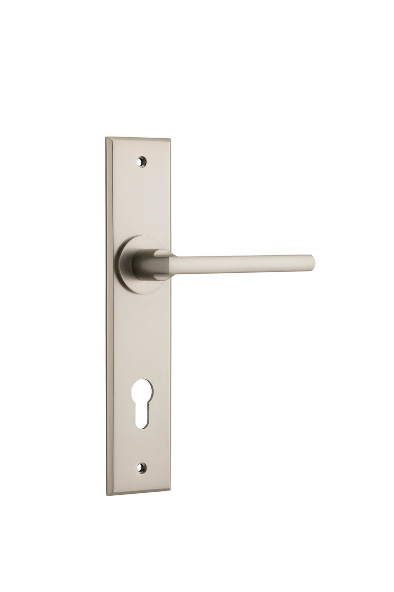 14782E85 - Baltimore Lever - Chamfered Backplate - Satin Nickel - Entrance