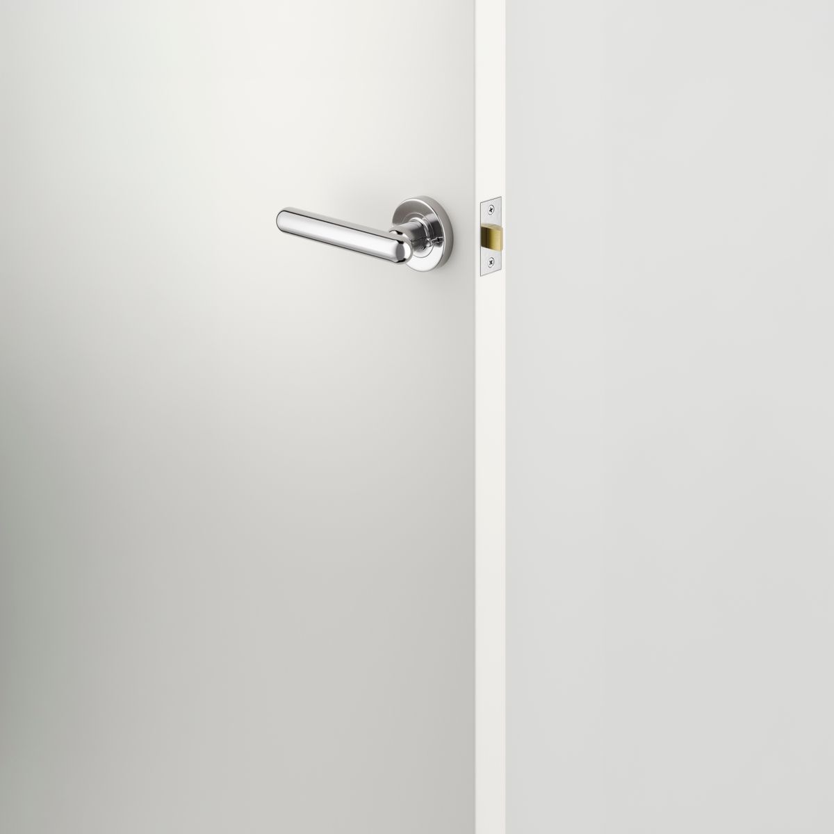 24004KIBPRIV60 - Puerto Lever - Round Rose (Inbuilt Privacy) - Polished Chrome - Privacy
