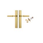 16350KPASS60 - Berlin Lever - Rectangular Backplate Passage Kit - Brushed Gold PVD - Passage
