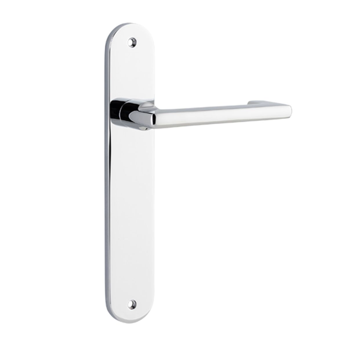 11852 - Baltimore Return Lever - Oval Backplate - Polished Chrome - Passage