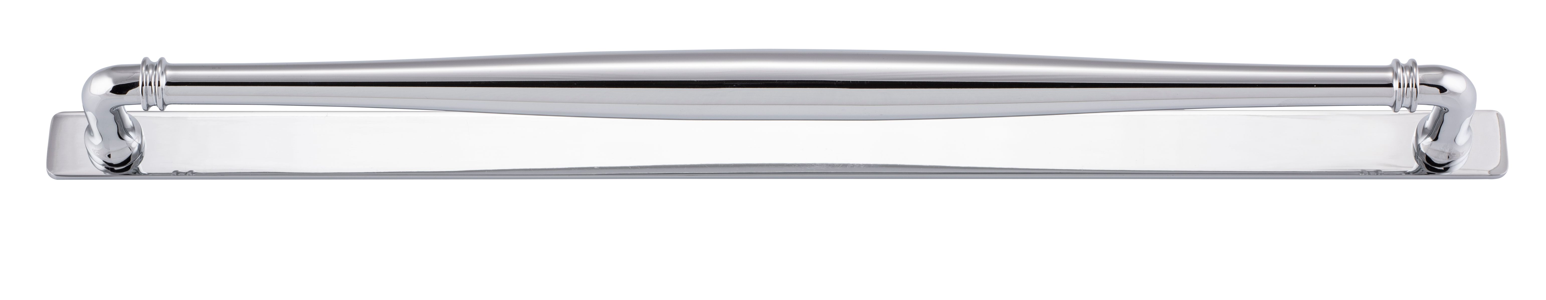21104B - Sarlat Cabinet Pull with Backplate - CTC450mm - Polished Chrome