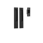 21413 - Rectangular Sliding Door Pull Passage Kit - Matt Black - Passage