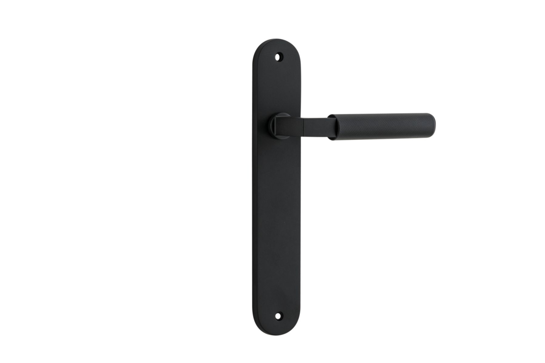 12768 - Brunswick Lever - Oval Backplate - Matt Black - Passage