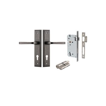 Annecy Lever - Stepped Backplate Entrance Kit with High Security Lock