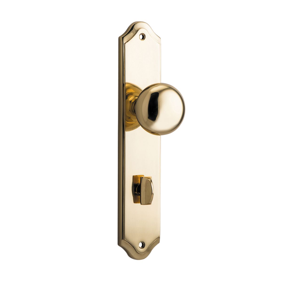 10328P85 - Cambridge Knob - Shouldered Backplate - Polished Brass - Privacy