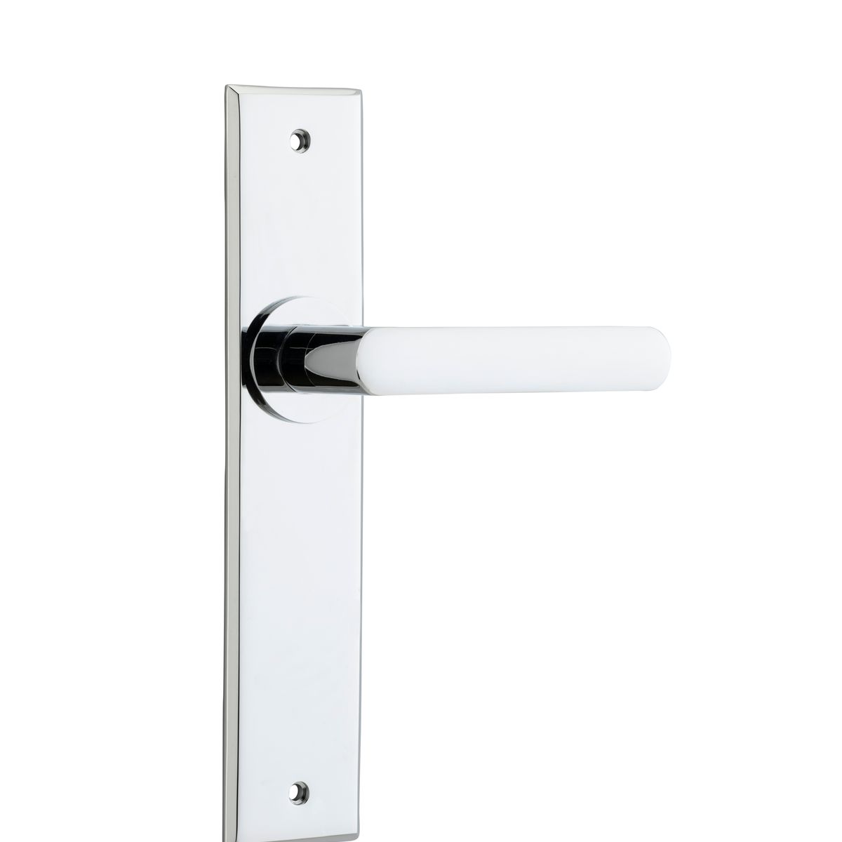 11868 - Osaka Lever - Chamfered Backplate - Polished Chrome - Passage