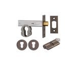 22150K60KKER - Euro Mortice Deadbolt Kit - 60mm Backset with Round Euro Escutcheon Key/Key - Signature Brass - Entrance
