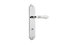 11712P85 - Sarlat Lever - Shouldered Backplate - Polished Chrome - Privacy