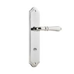 11712P85 - Sarlat Lever - Shouldered Backplate - Polished Chrome - Privacy
