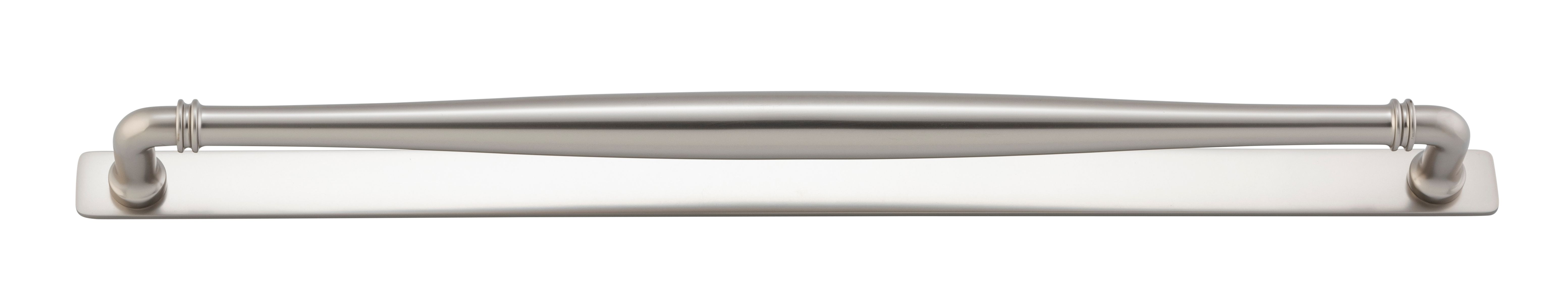 21109B - Sarlat Cabinet Pull with Backplate - CTC450mm - Satin Nickel
