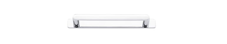 20964B - Osaka Cabinet Pull with Backplate - CTC160mm - Polished Chrome