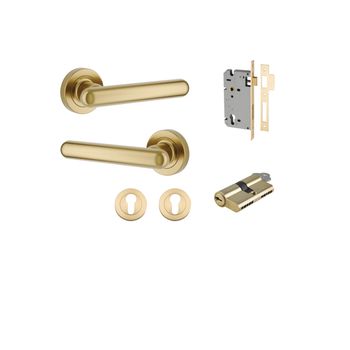 Puerto Lever - Round Rose Entrance Kit with Separate High Security Lock