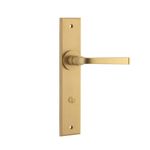 15288P85 - Annecy Lever - Chamfered Backplate - Brushed Brass - Privacy