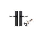 12926KPASS60 - Stirling Lever - Stepped Backplate Passage Kit - Matt Black - Passage