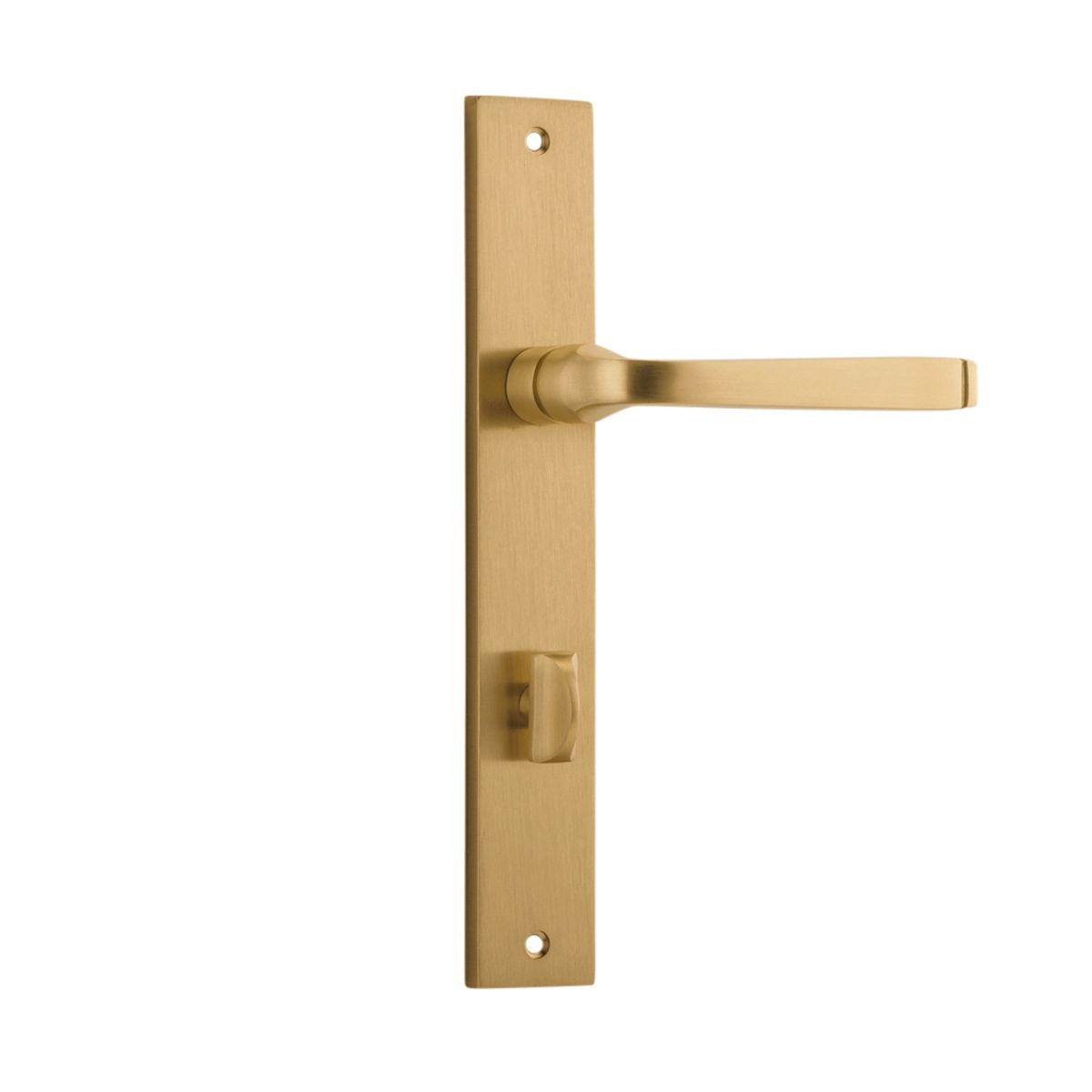 15708P85 - Annecy Lever - Rectangular Backplate - Brushed Brass - Privacy