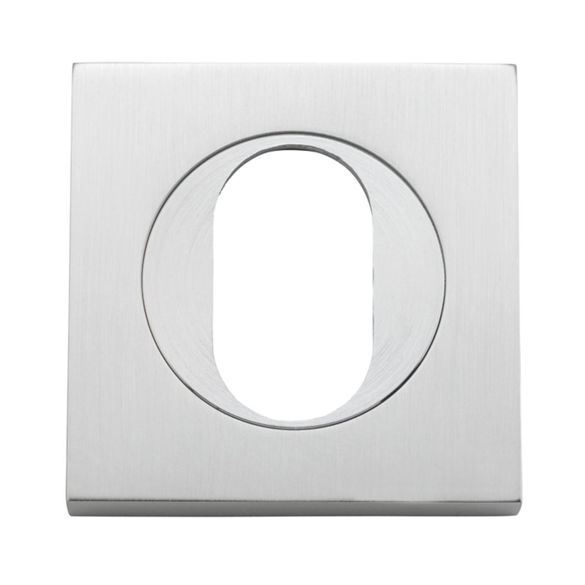 20105 - Oval Escutcheon -  Square - Brushed Chrome