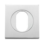 20105 - Oval Escutcheon -  Square - Brushed Chrome