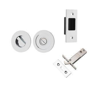 Round Sliding Door Pull Privacy Kit with Inbuilt Privacy Turn