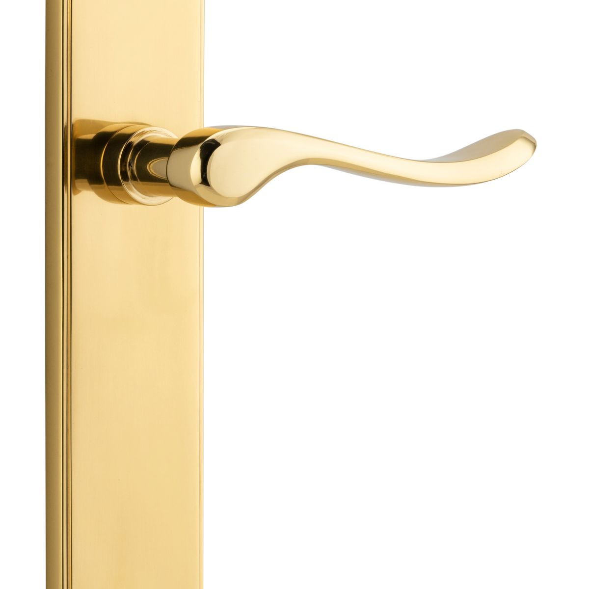 10422 - Stirling Lever - Shouldered Backplate - Polished Brass - Passage
