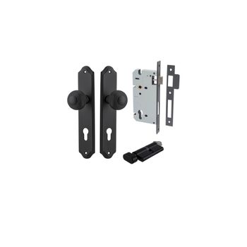 Guildford Knob - Shouldered Backplate Entrance Kit with High Security Lock