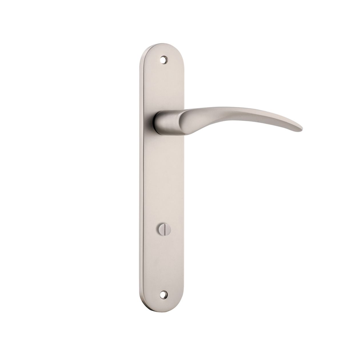14728P85 - Oxford Lever - Oval Backplate - Satin Nickel - Privacy