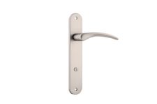 14728P85 - Oxford Lever - Oval Backplate - Satin Nickel - Privacy