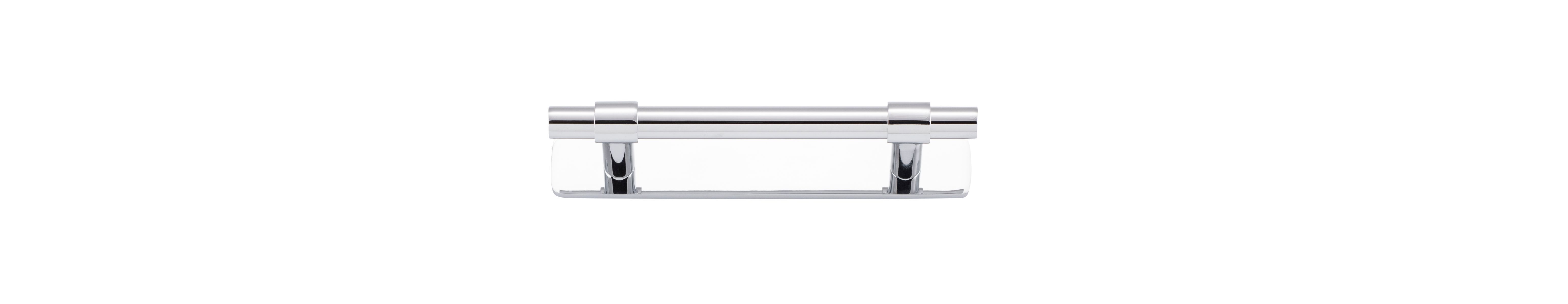 20994B - Helsinki Cabinet Pull with Backplate - CTC96mm - Polished Chrome