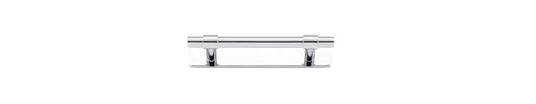 20994B - Helsinki Cabinet Pull with Backplate - CTC96mm - Polished Chrome