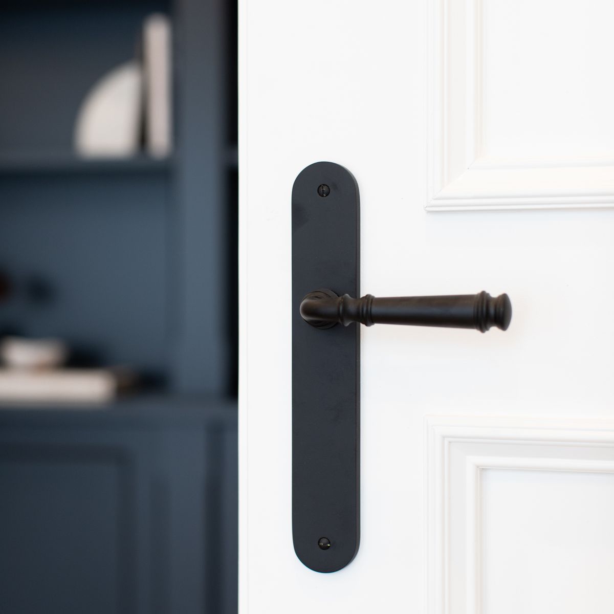 12730 - Verona Lever - Oval Backplate - Matt Black - Passage