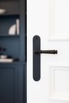 12730 - Verona Lever - Oval Backplate - Matt Black - Passage
