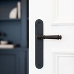 12730 - Verona Lever - Oval Backplate - Matt Black - Passage