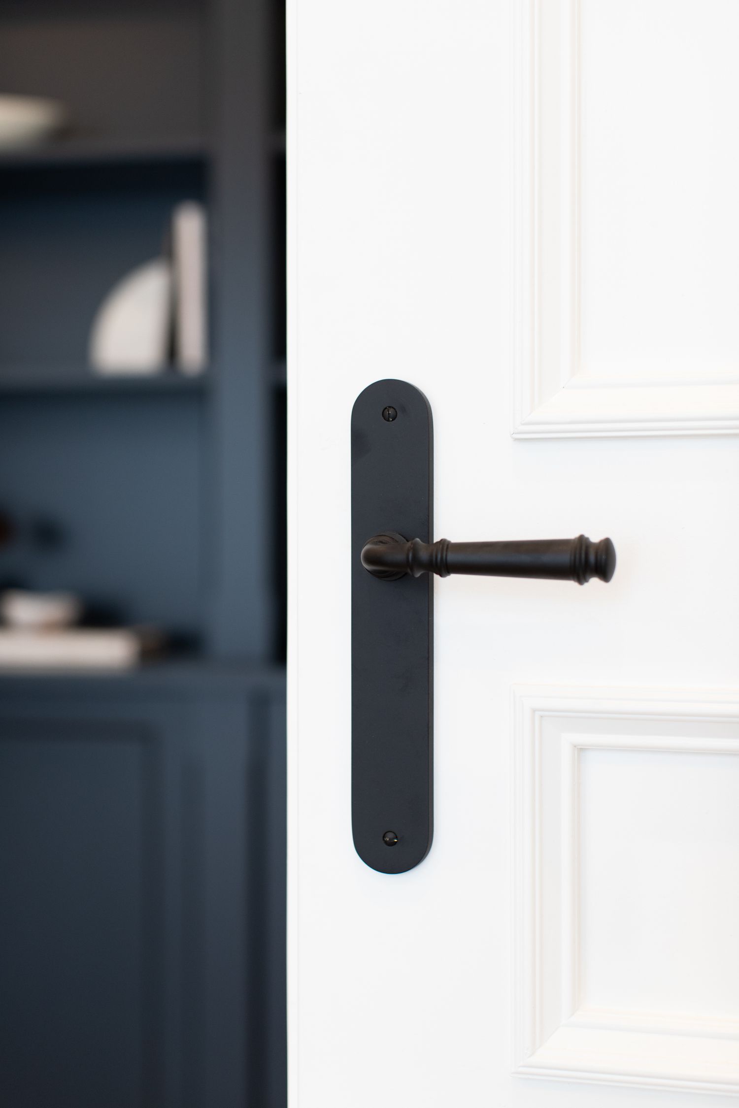 14230 - Verona Lever - Oval Backplate - Polished Nickel - Passage