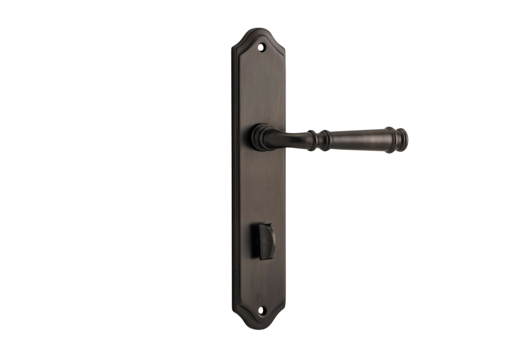 10718P85 - Verona Lever - Shouldered Backplate - Signature Brass - Privacy