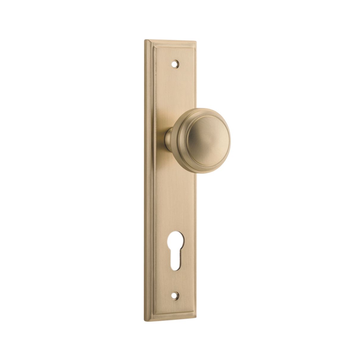 15338E85 - Paddington Knob - Stepped Backplate - Brushed Brass - Entrance