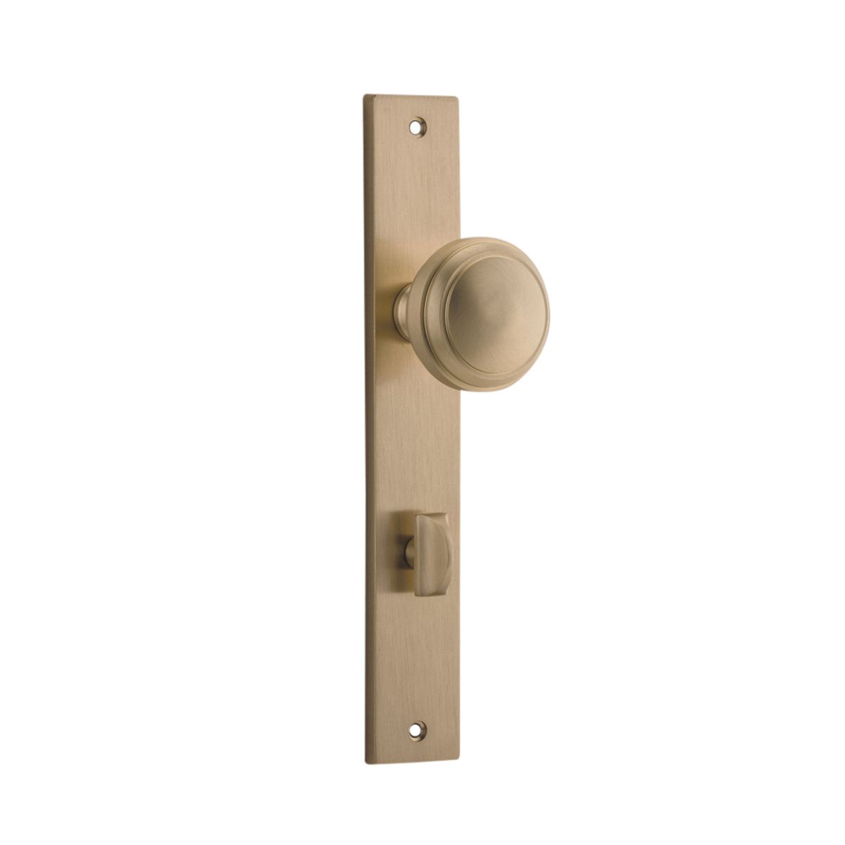 15320P85 - Paddington Knob - Rectangular Backplate - Brushed Brass - Privacy