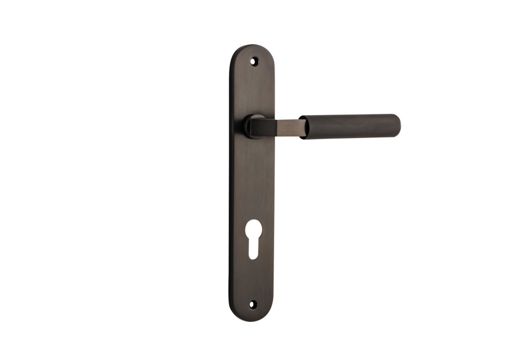 10768E85 - Brunswick Lever - Oval Backplate - Signature Brass - Entrance