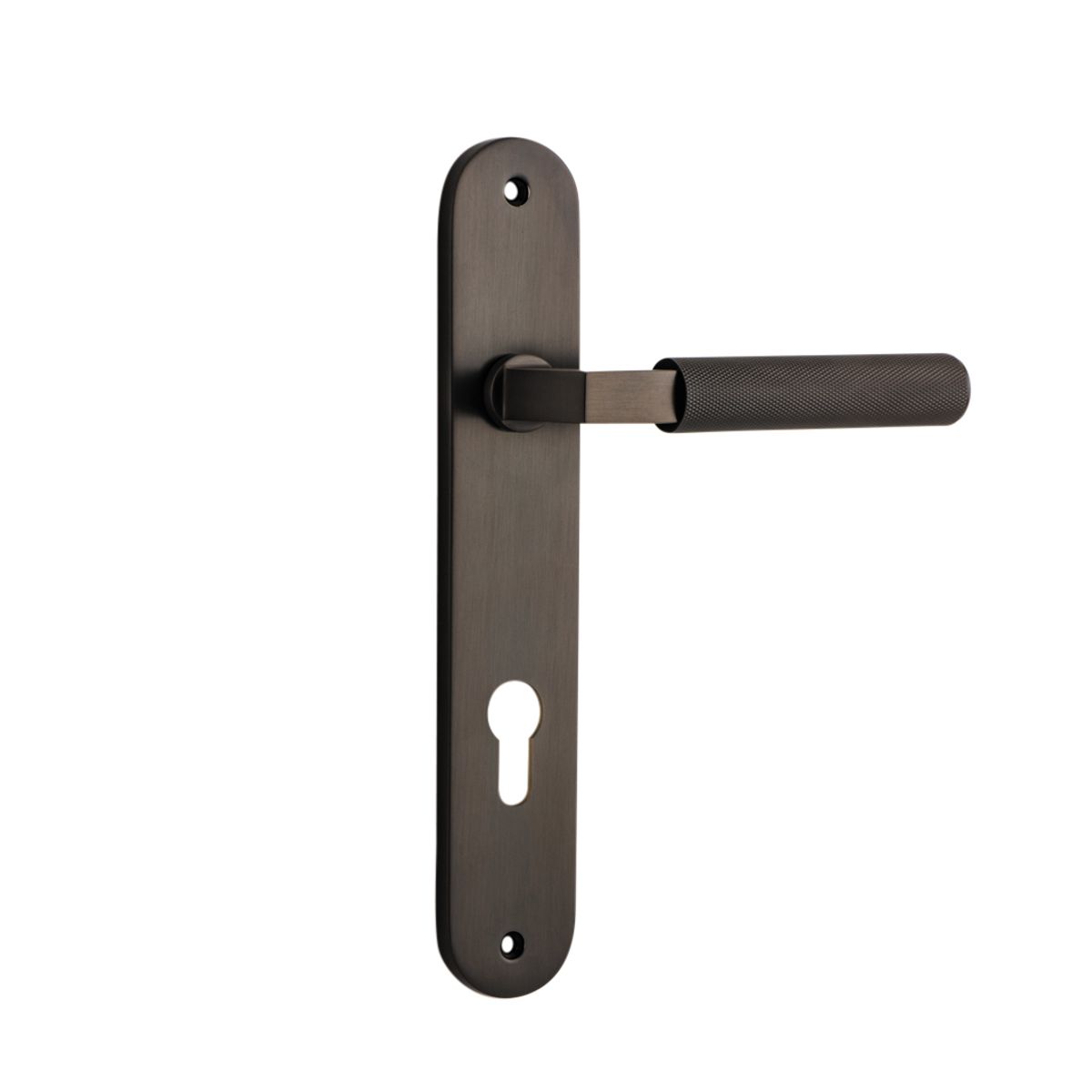 10768E85 - Brunswick Lever - Oval Backplate - Signature Brass - Entrance