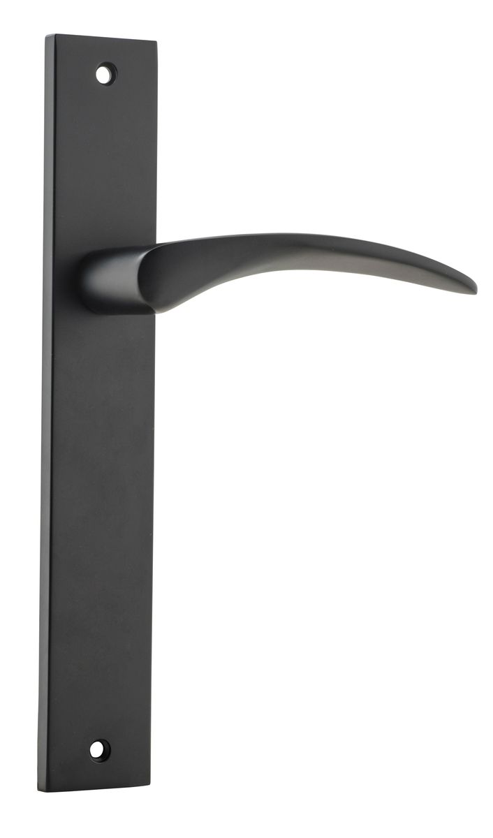 12704 - Oxford Lever - Rectangular Backplate - Matt Black - Passage