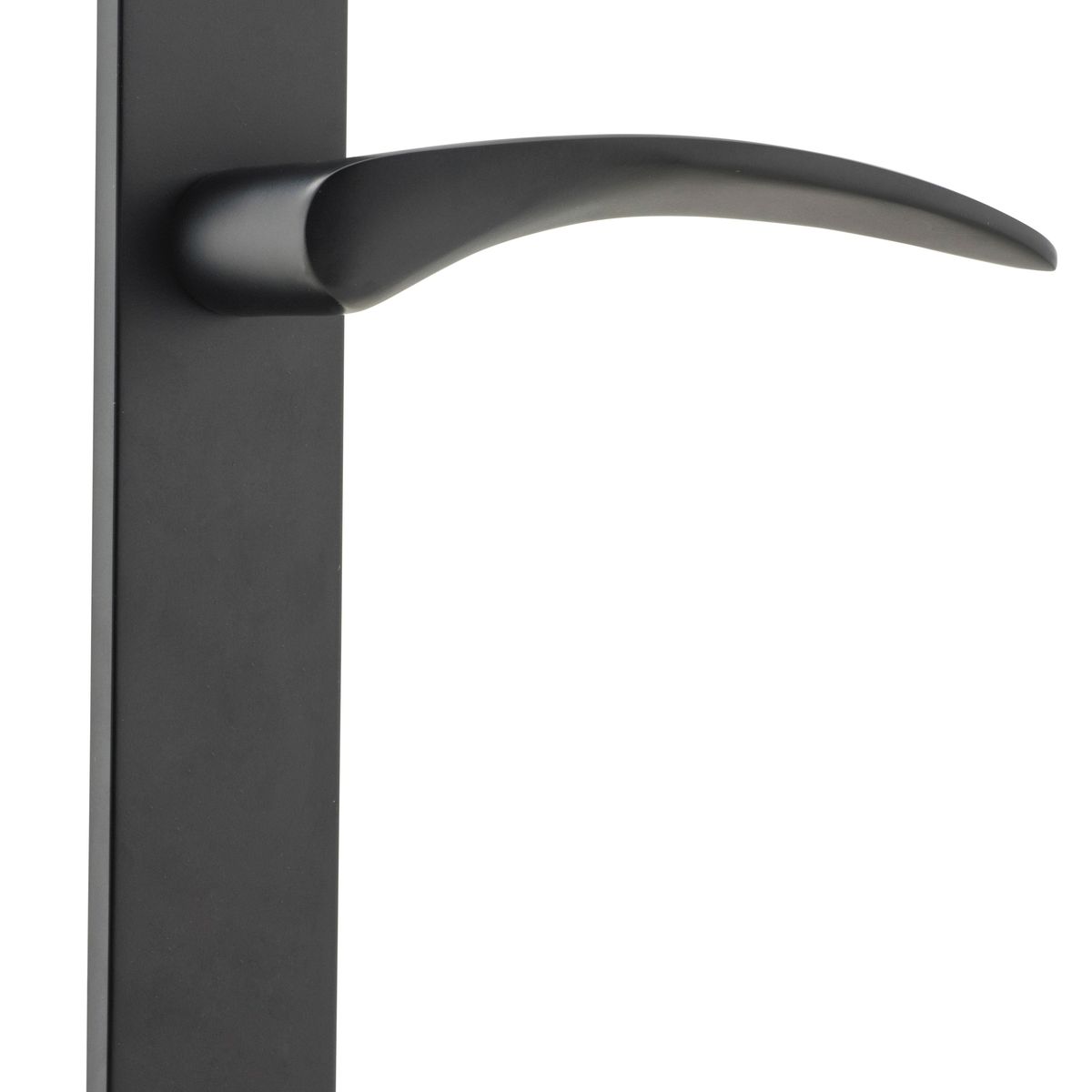 12704 - Oxford Lever - Rectangular Backplate - Matt Black - Passage