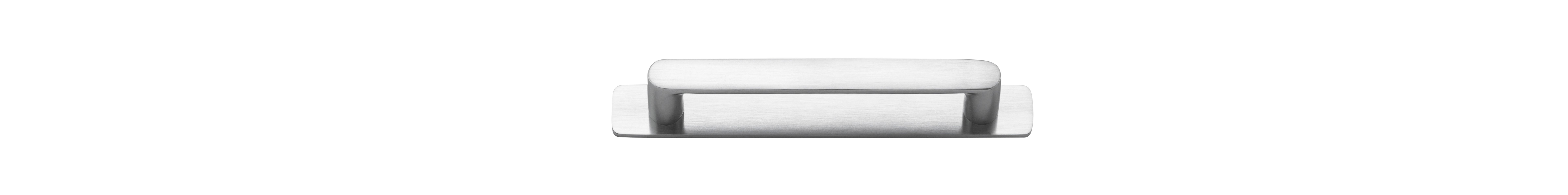 20955B - Osaka Cabinet Pull with Backplate - CTC128mm - Brushed Chrome