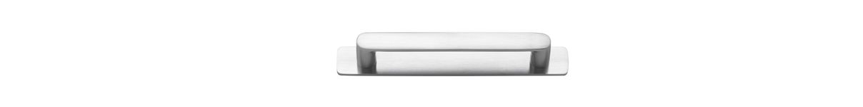 20955B - Osaka Cabinet Pull with Backplate - CTC128mm - Brushed Chrome