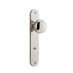 14334P85 - Cambridge Knob - Oval Backplate - Polished Nickel - Privacy